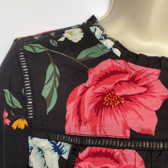 Old Navy Floral Top with Bell Sleeves-XS Petite - Picture 2 of 5